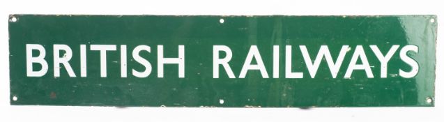 A 20th Century 'British Railways' enamel sign.
