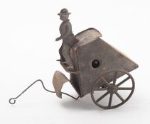 Lehmann or similar - A late 19th century tinplate clockwork two -wheeled carriage/van of pyramid