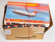 A collection of model aeroplane kits.