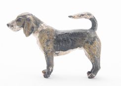 A late 19th/early 20th century cold painted figure of a Hound,