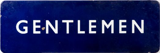 A 20th Century enamel sign 'Gentlemen'.