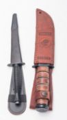 A post war Fairburn Sykes fighting knife, maker Nowill & Sons, Sheffield.