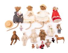 A collection of handmade Teddy Bears and other animals.
