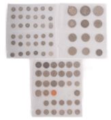 An 1889 Double Florin (mounted), a higher grade Edward VII 1902 Crown, an 1894 Half Crown,