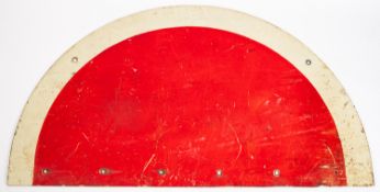 A 20th Century aluminium railway warning sign.