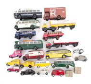 A collection of diecast vehicles.