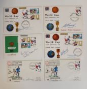 A collection of Signed 1966 World Cup and 1968 Manchester United V Benfica covers,