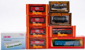 Six Hornby OO/HO goods wagons.