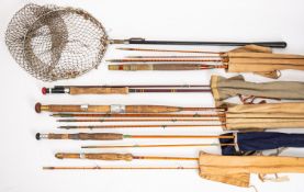 An Alex Martin, Glasgow three piece split cane rod.