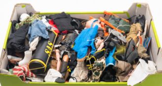 A collection of Palitoy Action Man figures and accessories.