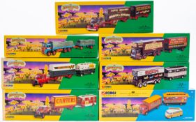 A collection of Corgi Showmans Range diecast sets.