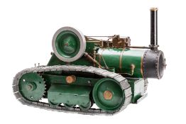 A one inch scale live steam model of a steam-powered crawler,