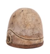 An early 20th century MOD issue leather singlestick guard,