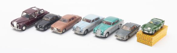 A Spot-On diecast Jaguar XKSS.