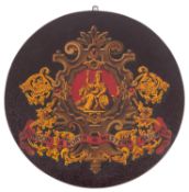 London & North Western Railway, a painted and parcel gilt mahogany roundel.