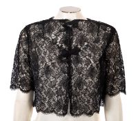 A group of three Victorian style black lace and beaded ladies Mourning Capes,