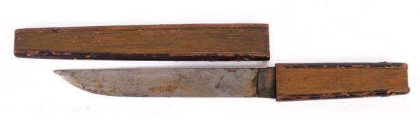 An early 20th century Japanese fan cased tanto,
