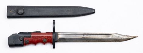 A 1948 No.7 bayonet for a sten MkV smg.