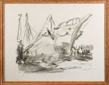 * Oskar Kokoschka (Austrian, 1886-1950) - Apulia - Boat shaped like a dolphin
