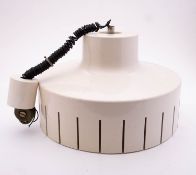 Brevettato for Rolly, a white plastic rise-and-fall hanging light,