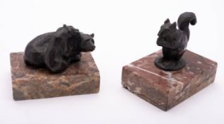 Siegfried Rudolf Puchta (German/Canadian, 1933-2015), two patinated bronze models of animals,