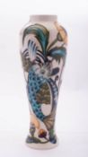 A Moorcroft pottery limited edition vase tube lined in the Fishing for Dreams pattern after a