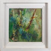 Robin Leonard (British, b. 1960) - Gulf stream foliage - Acrylic on board - 28.5 x 28cmcm, 42.