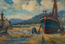 * George Pennington (British,1872-1961) - ' Low Tide, St. Ives '