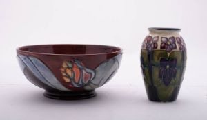 Two pieces of Moorcroft pottery,