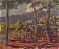 British School, 20th Century - Topographical coastal view,