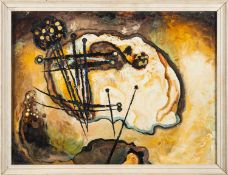British School, 20th Century - Abstract composition - Oil on board - 44.5 x 59.