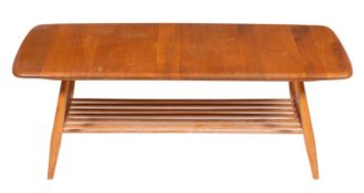 An Ercol blonde elm and beech coffee table,