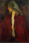 * Max Michel Agostini (French,1914 - 1997) - Portrait of a young lady - Oil on panel - 73 x 50.
