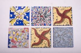 *Salvador Dali [1904 - 1989] Suite Catalana, six limited edition tiles, El Beso fuego',