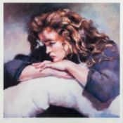 *Robert O. Lenkiewicz (British, 1941-2002) - Study of Lisa - Offset lithograph - 36.5 x 36.
