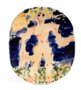 *Sandy Brown [born 1946] a stoneware platter,