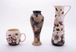 Three pieces of Moorcroft pottery,