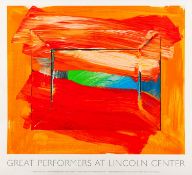A poster. Howard Hodgkin (British, 1932 - 2017) - 'Great Performers at Lincoln Center' 1983