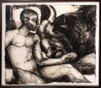 *Alison Lambert (British b 1957) - 'The Key to Spring' 1995 - Charcoal - 125 x 144cm,