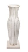 *Laurel Keeley [b 1952] a monumental white stoneware vase,