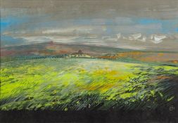 Hilary Goddard (British, 1935-2024) - Vixen Tor - Gouache on paper - 28.5 x 41cm - 45.