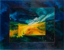 *David Leverett (British 1938-2020) - A Sensitive dependence on initial conditions' - Oil on