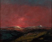 * Clifford Fishwick - 'Distant Snow' - Oil on canvas - 44.5 x 44.4cm, 55.