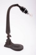 A metal adjustable desk lamp, possibly French,
