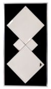 A contemporary wall mirror;