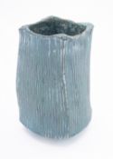 Peter Beard [b. 1951] a stoneware vase of rectangular slab built form