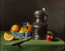 * Frederick Victor Bailey (British, 1919 - 1996) - A still life with oranges and lemons in a bowl,