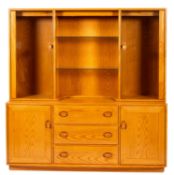 An Ercol blond elm 'Windsor' side cabinet,