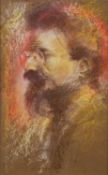 Donald ?? C20th; A bespectacled, bearded man in profile - Pastel - 34.5 x 21.
