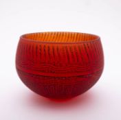 Siddy Langley [Contemporary] a glass bowl of squat form,